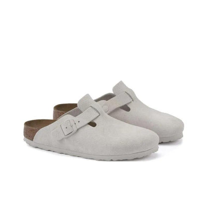 Birkenstock Boston Antique White Suede (Women's) size 10