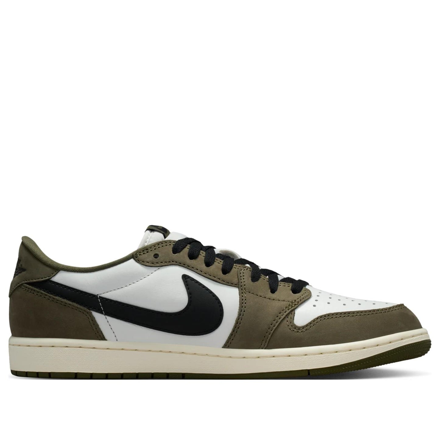 Jordan 1 Retro Low Medium Olive Summit White Sail Black