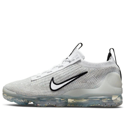 Nike Air VaporMax 2021 FK White Black Metallic Silver size 7