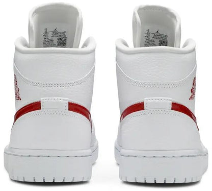 Jordan 1 Mid 
White University Red (Women's)