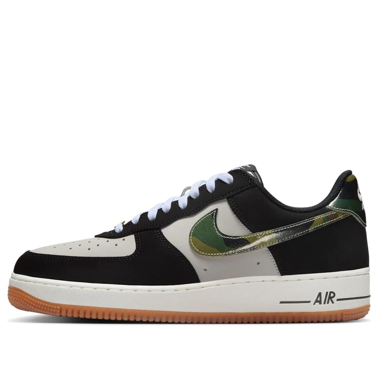 Nike Air Force 1 Low '07 LV8 Black Patent Camo Swoosh Men's HQ1967-100