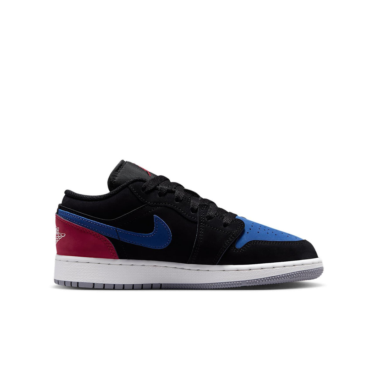 Jordan 1 Low 
Black True Blue Varsity Red (GS)