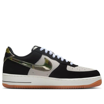 Nike Air Force 1 Low '07 LV8 Black Patent Camo Swoosh Men's HQ1967-100