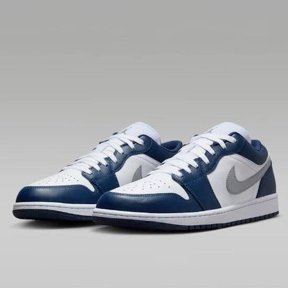 Jordan 1 Low Wolf Grey Midnight Navy Men's 553558-141