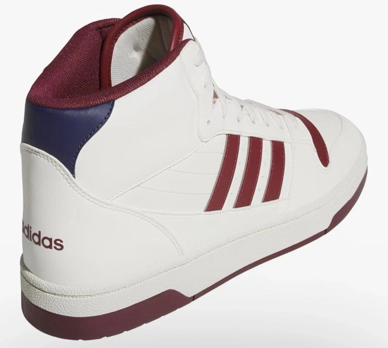 Adidas Forum Break Start Mid White Cream Maroon Lace Up Shoes JR1453 size 7.5