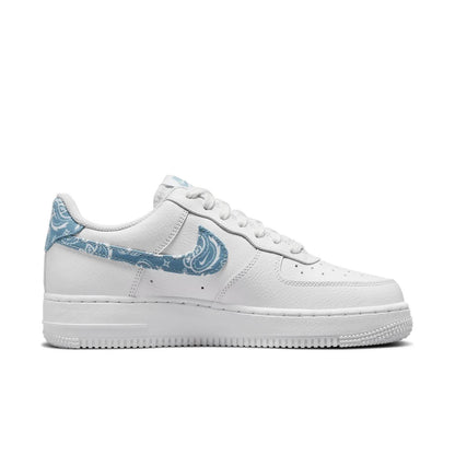 Nike Air Force 1 Low '07 Essential White Worn Blue Paisley (Women's) size 8.5