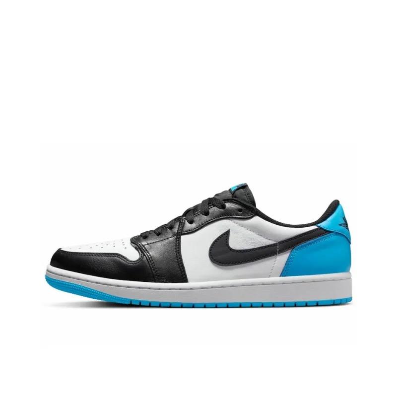 Jordan 1 Retro Low OG Black Dark Powder Blue size 14
