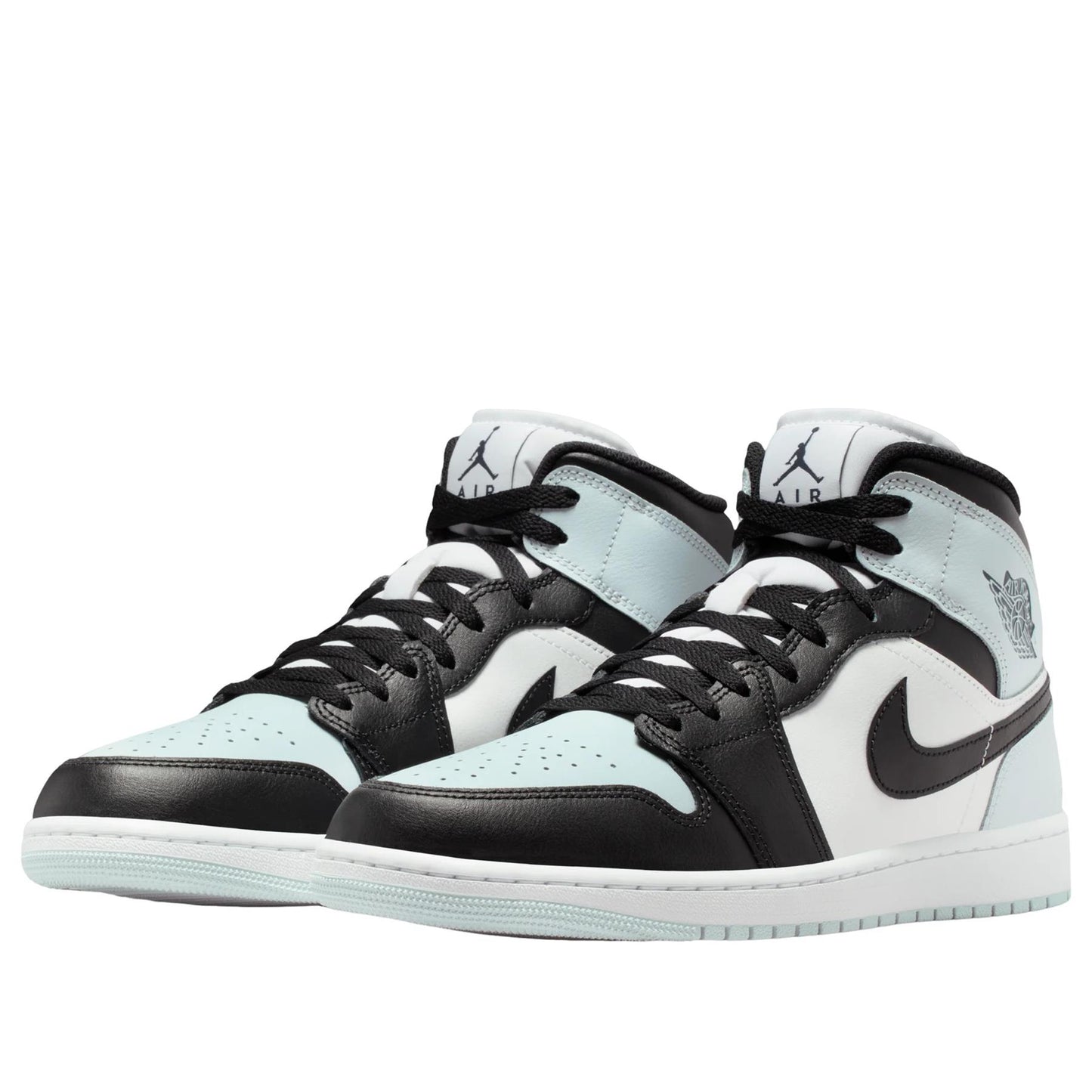 Jordan 1 Mid Black Aura Squadron Blue Men's DQ8426-002