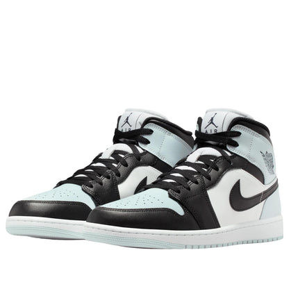 Jordan 1 Mid Black Aura Squadron Blue Men's DQ8426-002