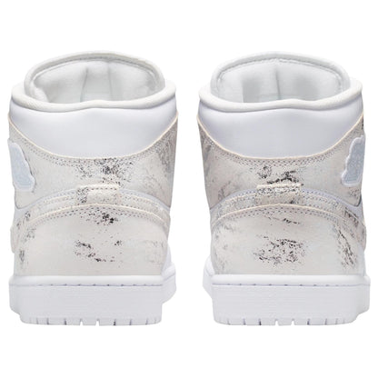 Jordan 1 Mid SE Distressed White Field Silver