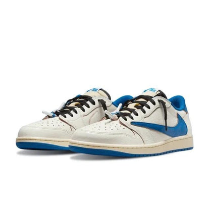 Jordan 1 Retro Low OG SP 
Fragment x Travis Scott Sail Military Blue