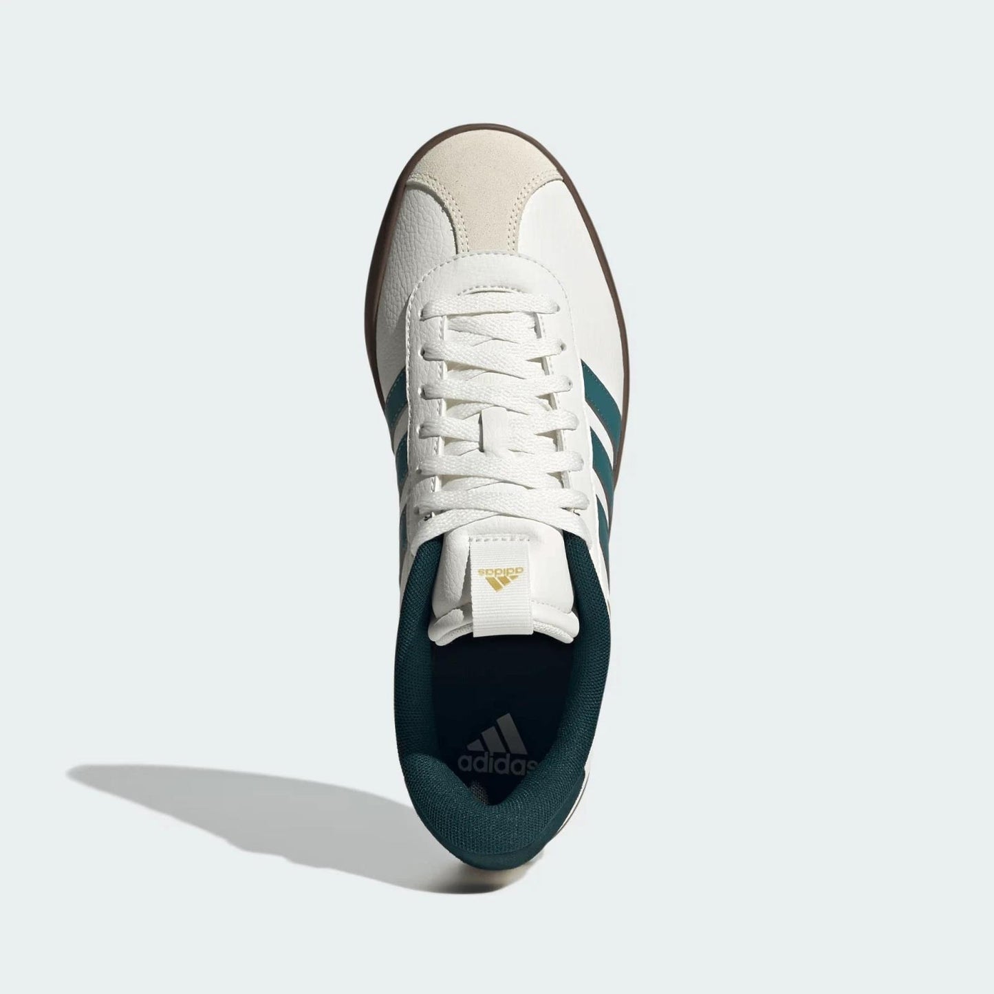 adidas VL Court 3.0 Core White Preloved Teal Aurora Ivy Men's JR8635 size 11.5