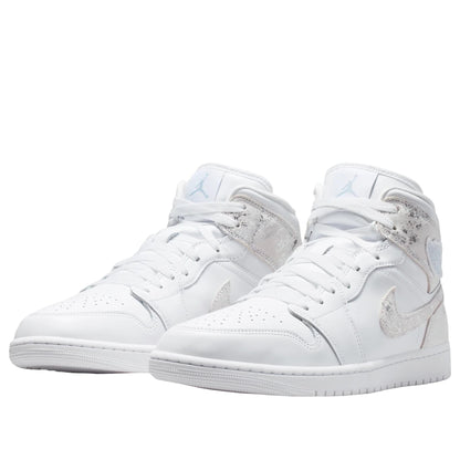 Jordan 1 Mid SE Distressed White Field Silver