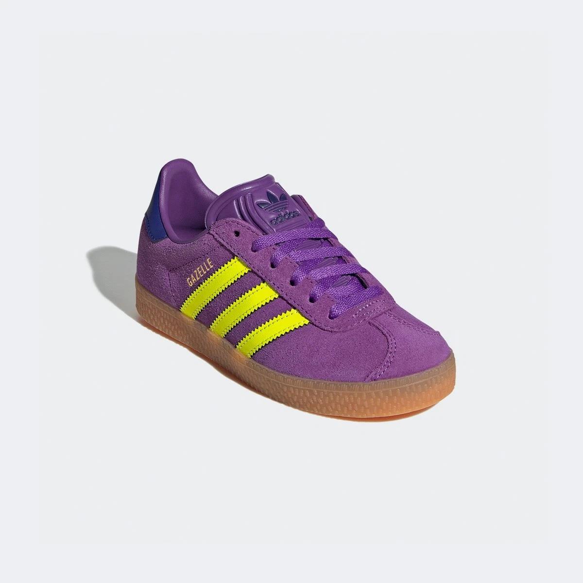 adidas Gazelle Active Purple Solar Yellow Collegiate Purple (PS) JP7131 size 1Y