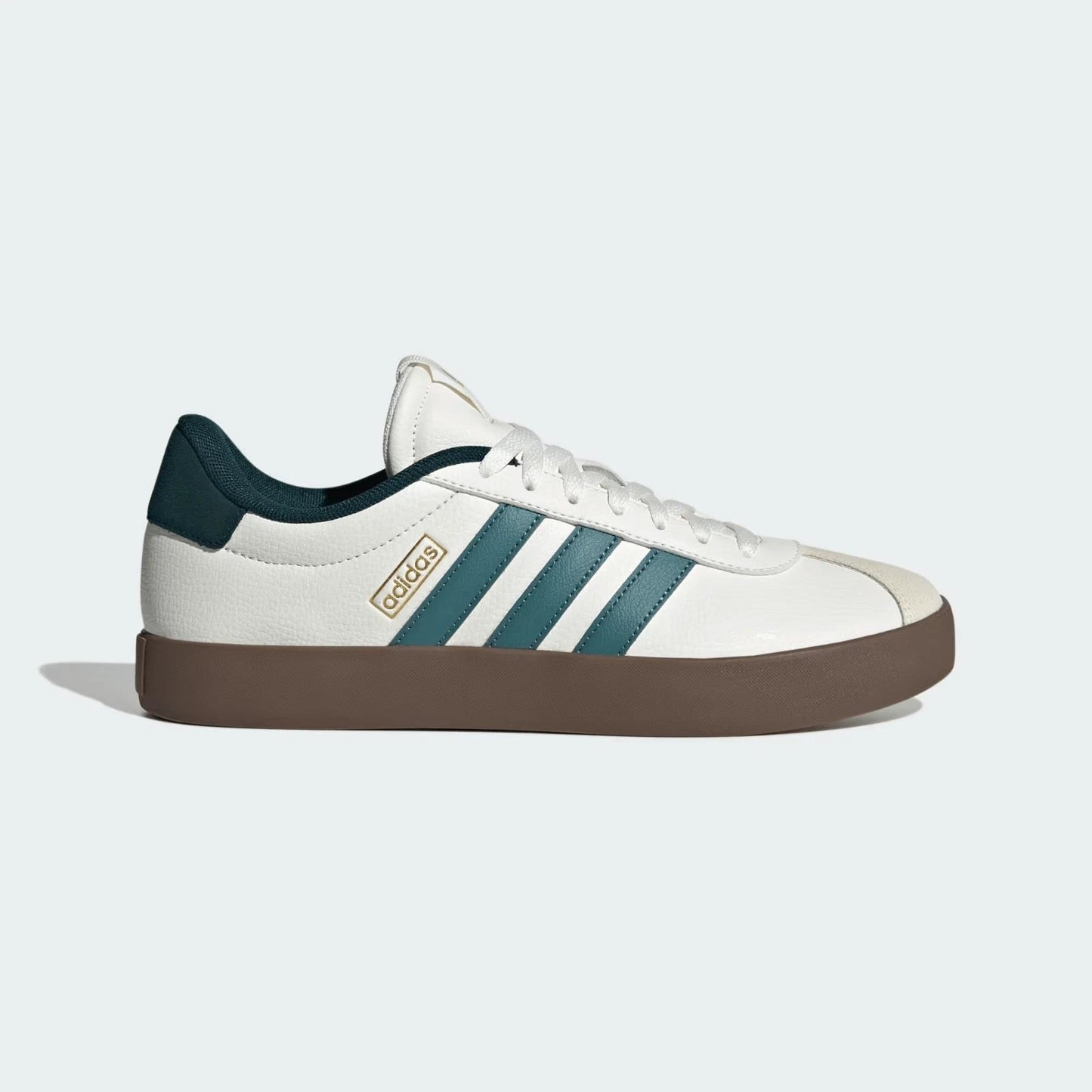 adidas VL Court 3.0 Core White Preloved Teal Aurora Ivy Men's JR8635 size 11.5