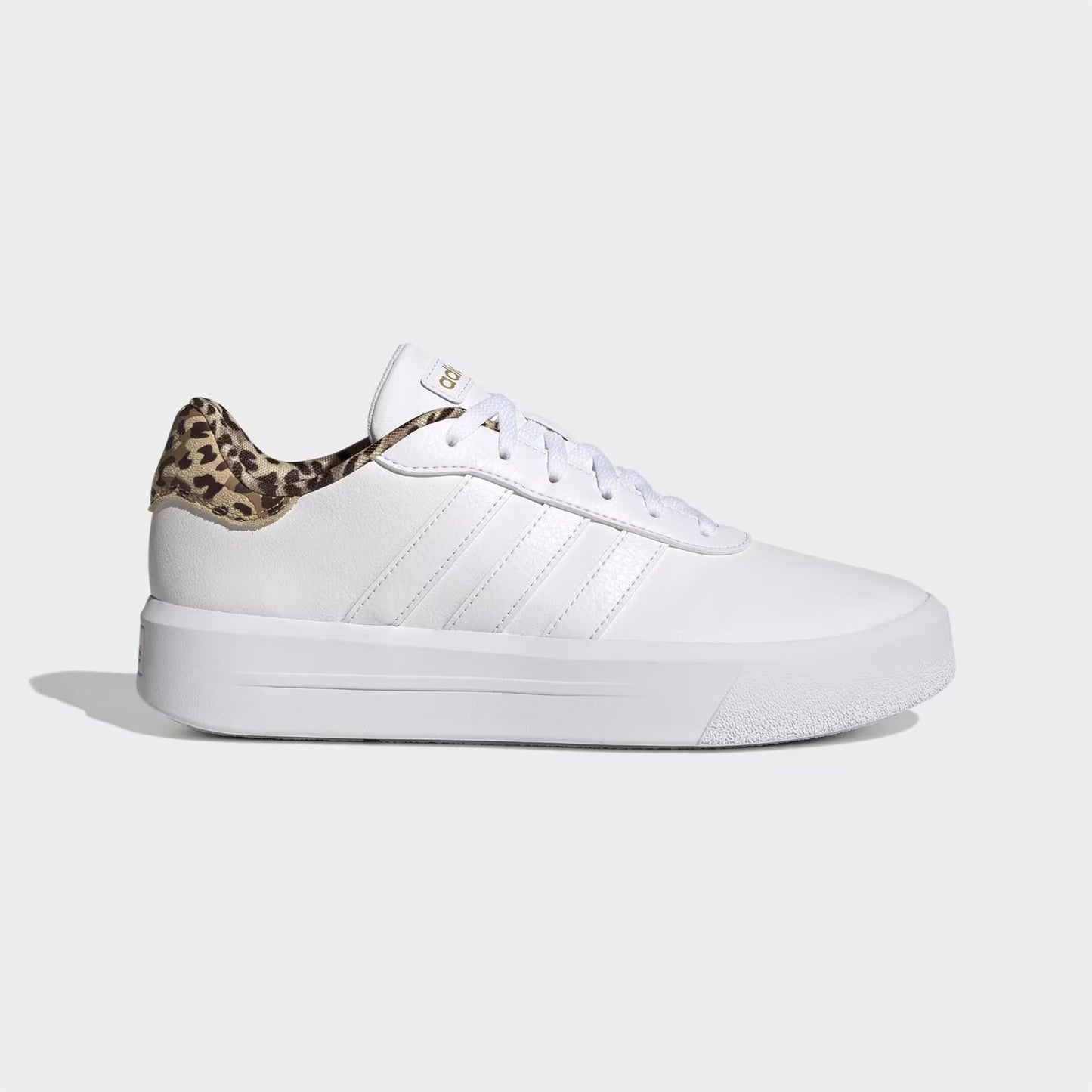 Adidas Court Platform Shoes 'White Leopard' (Women's) size 9.5