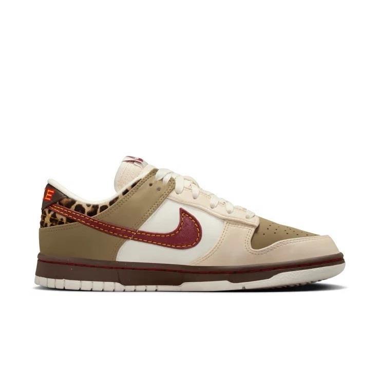 Nike Dunk Low Retro Khaki Team Red Pearl White (Women's)