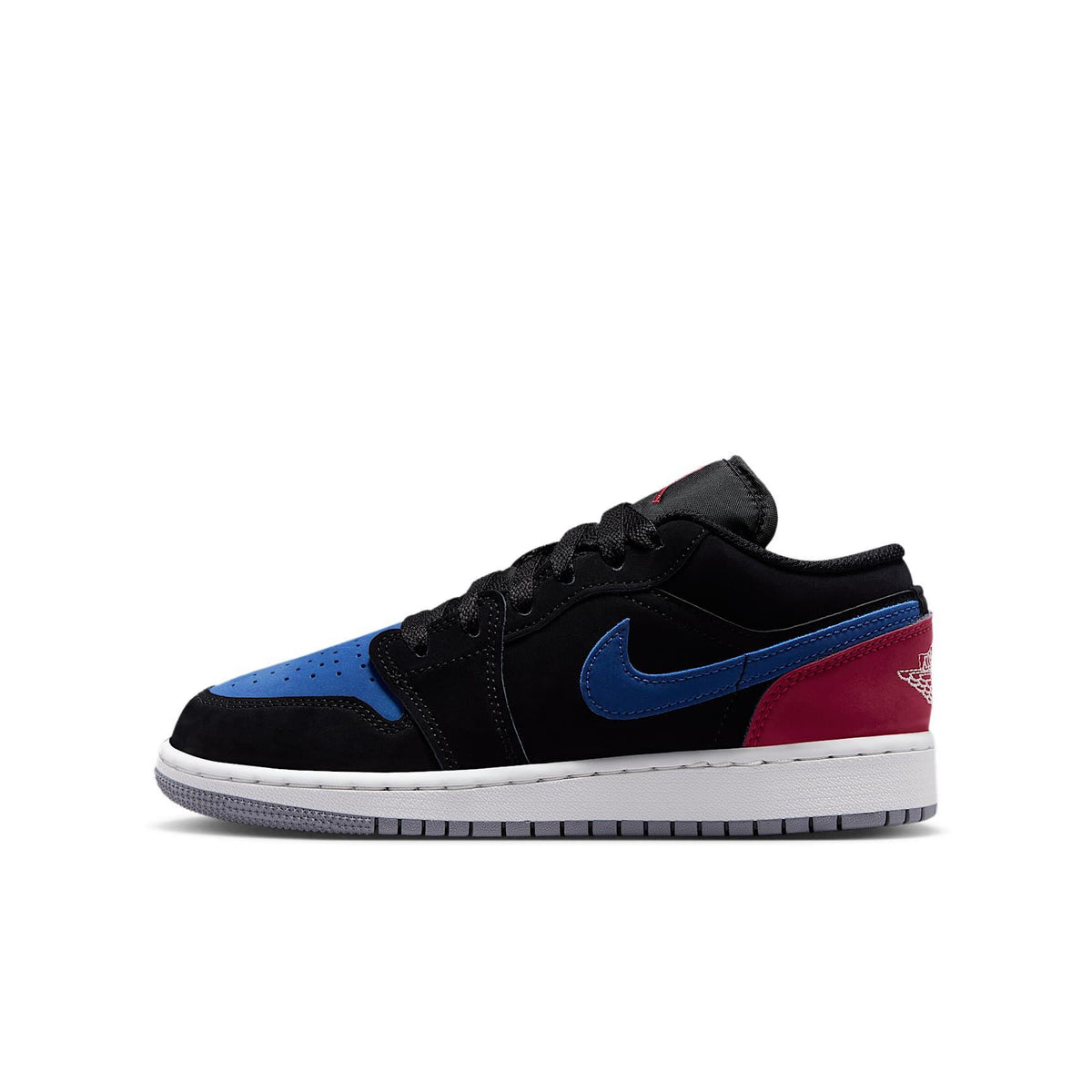 Jordan 1 Low 
Black True Blue Varsity Red (GS)