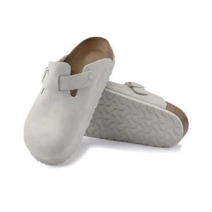 Birkenstock Boston Antique White Suede (Women's) size 10