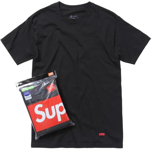 Supreme Hanes Tagless Tees (3 Pack) 
Black