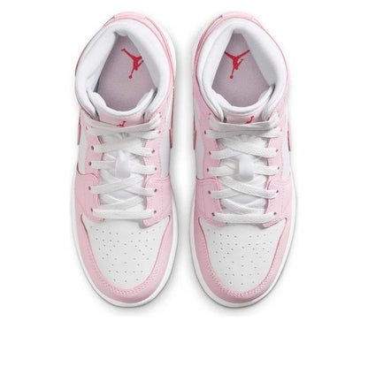 Jordan 1 Mid Pink Foam Fire Red (GS)