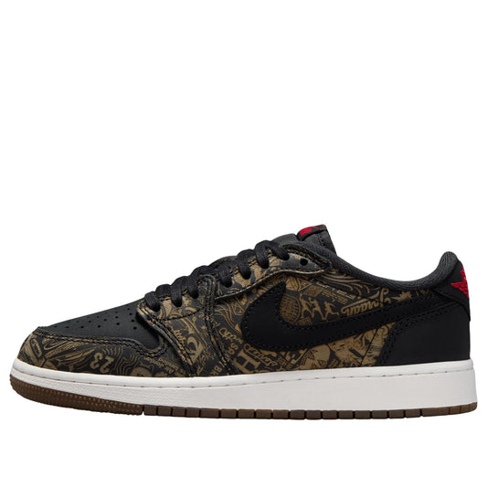 Jordan 1 Retro Low OG 
Laser Black University Red (GS)