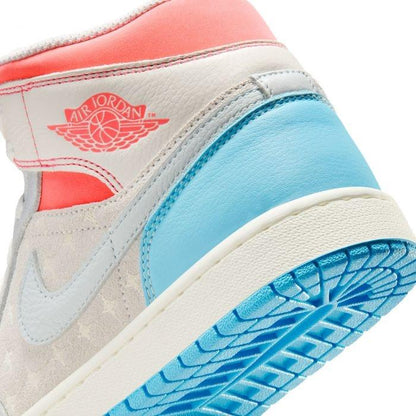 Jordan 1 Mid 
Sail Hot Lava Blue Chill (Women's)